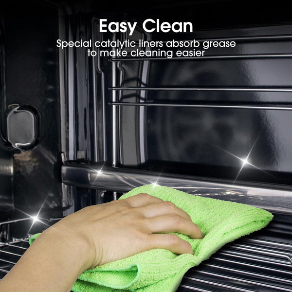 Hisense HDE3211BBUK 60Cm Electric Cooker with Ceramic Hob-Black , a Rated Double Oven