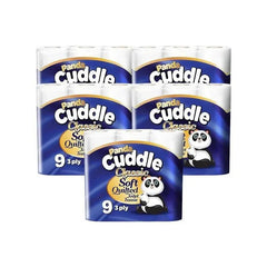 45 Soft Luxury Toilet Rolls Bulk Buy – Quilted White 3-Ply Toile-paper – Pack of 45 Toile Tissue (5 x 9 Pack) Disposable Wipes