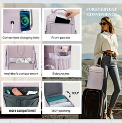 40X20X25Cm Cabin Backpack, Camping Backpack, Ryanair Carry-On Luggage, Travel Bag for Business, Accommodates 14' Laptop, Under- Cabin Bag, Complies with Airline Boarding Size Standards, Carry-On Bag for Air Travel, Rucksack