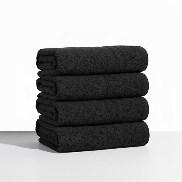 Pack of 4 Large Bath Towels 80×160cm – 100% Cotton, 500GSM Thick, Super Soft & Highly Absorbent, Quick Dry Luxury Bathroom Towels for Home & Everyday Use