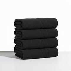 Pack of 4 Large Bath Towels 80×160cm – 100% Cotton, 500GSM Thick, Super Soft & Highly Absorbent, Quick Dry Luxury Bathroom Towels for Home & Everyday Use