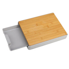 Taylor & Brown Kitchen Bamboo Chopping Board - Meal Prep Station with Pull Out Tray for Easy Food Prep, Storage & Clean Up - Wooden Non Slip Prep Deck – Serving Board