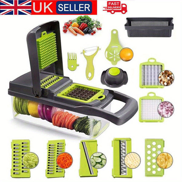 15in 1 Vegetable Chopper Salad Fruit Mandolin Slicer Food Dicer Cutter Peeler