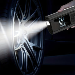 150PSI Portable Air Compressor with Tire Pressure Gauge & LED Display - 3X Faster One-Touch Smart Cordless Tire Inflator, Usb-Powered, Rechargeable Battery