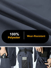2pcs Men's Tactical Cargo Pants, Durable Multi-Pocket Work Pants for Outdoor Construction Work, Hiking And Trekking, Casual Tactical Pants | Adjustable Waist Pants | Hiking Gear (No Belt)