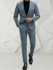 Tongtongbang Selection: Men's High-End New Style 2-Piece Suit Set (Jacket and Trousers) Suitable for Formal Occasions and Banquets