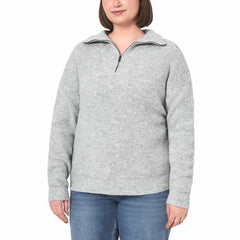 Modern Ambition Ladies 1/4 Zip Sweater in Burgundy