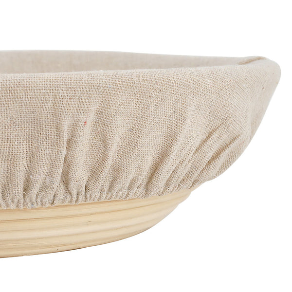 Round Rattan Bread Proofing Basket - European Style Baking Kit with Cloth Liner - Kitchen Bakery Tool for Artisan Bread (11cm X 6cm)