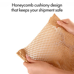 ePackaging Honeycomb Packaging Paper Roll – Strong Cushioning Wrap for Shipping & Fragile Items, Kraft Packing Paper in 300MM×30M, 500MM×30M & 500MM×50M Sizes
