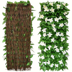 Expandable Fence Screen, Garden Fencing Use Artificial Hedge Screen Extend Garden Grid Board with , Garden Fence Screen, Fence Privacy Screen for Backyard Patio Wall Decoration