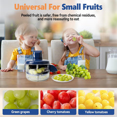 Electric Grape Peeling Machine, 3 in 1 Automatic Automatic Small Fruit Peeling Tool Garlic Peeler Machine for Grapes Garlic Tomato Dates Plums Olives