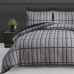 Luxury Reversible Duvet Cover Set with Matching Pillowcases – Single, Double, King & Super King Sizes – Soft Breathable Microfiber Bedding Set UK – Brick Pattern