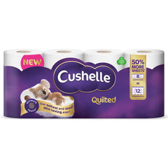 Cushelle Quilted Longer Rolls Toilet Tissue, 32 Rolls Pallet Deal (40 Units)