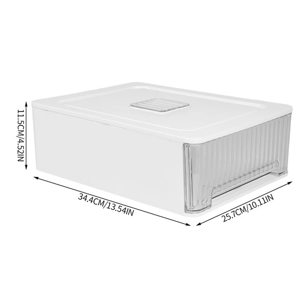 1pc Closet Storage System - Modular Stackable Bin with Dividers, 35x26x12cm Acrylic Organizer for Underwear, Accessories, 3 Styles (Open/12-Section/18-Section)