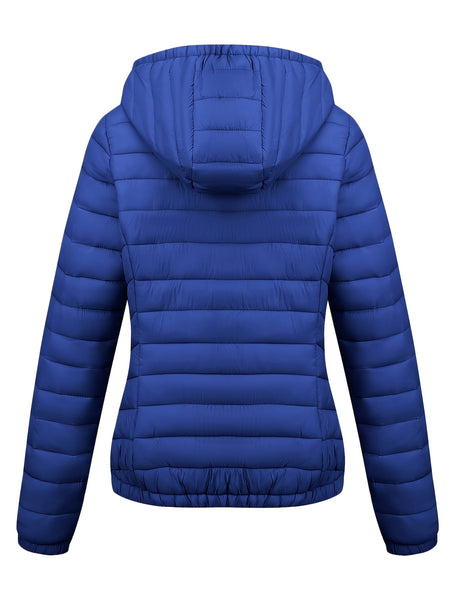 Women's Autumn/Winter Fashion Simple Versatile Lightweight Commuter Hooded Padded Coat with Pockets