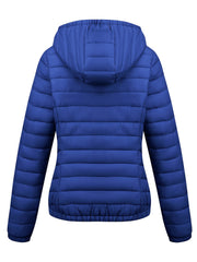 Women's Autumn/Winter Fashion Simple Versatile Lightweight Commuter Hooded Padded Coat with Pockets
