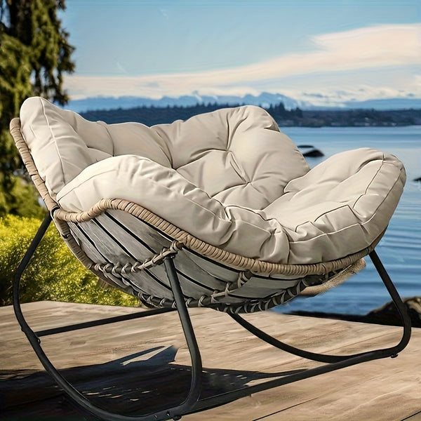 Skin-friendly Comfortable Outdoor Deck Rocker, Royal Papasan Chair