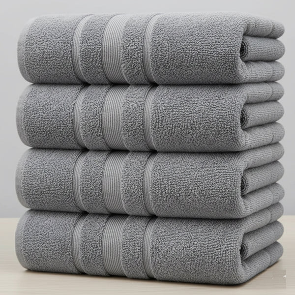4X Bath Sheets 80x155CM Pure Cotton Big Size Large Bathroom Towels Set Quick Dry Soft Bath Towels