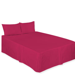 Chilimilii Box Pleated Base Valance Sheet Plain Bed Skirt for Platform Beds All Sizes Available