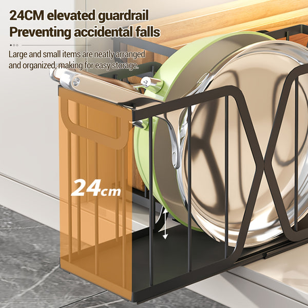 Pull Out Cabinet Organizer, Kitchen Storage Rack, Pull Out Drawers for Countertop and Cabinet, Sliding Rack, Ideal for Kitchen Miscellaneous Items, Available in 1pc or 2pcs Set