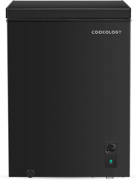 Cookology CCFZ99BK Freestanding Chest Freezer in Black - 99 Litre Capacity - for Kitchens, Outbuildings & Garages - Adjustable Feet & Temperature Controls - 4 Star Freezer Rating