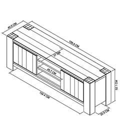 Bentley Designs Sierra Dark Oak Entertainment Unit for Tv'S up to 65