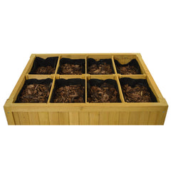 Vegtrug Cedar Wood 80Cm 8 Pocket Herb Garden Planter