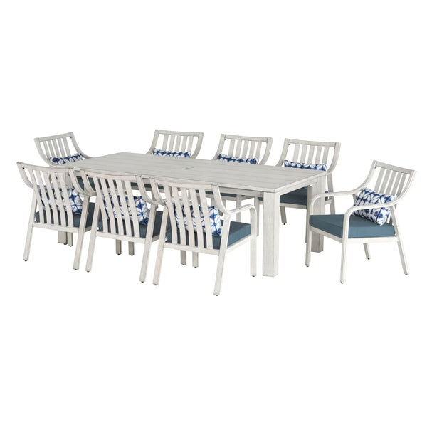 Atleisure Catalina 9 Piece Dining Set with Faux Wood Finish