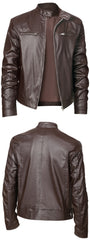 New Autumn/Winter Men's Jacket, European/American Style Motorcycle Jacket, Men's Stand Collar Windproof Winter Outerwear