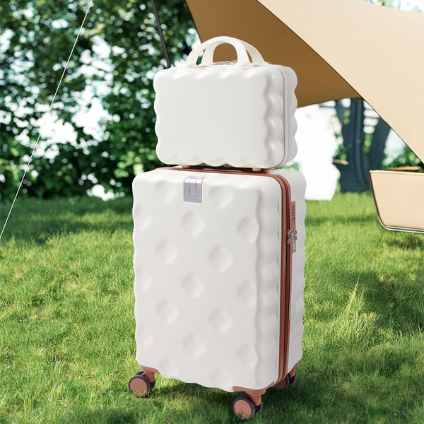 Luggage Set, 2 Piece Case Luggage, 20 Inch Suitcase Sets ABS+ PC Luggage, Travel Suitcase with Cup Holder, Hook, and Small Portable Hand Cabin Case