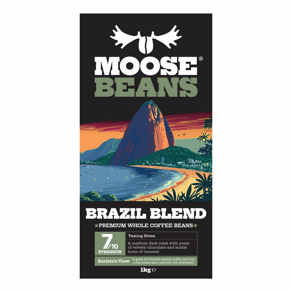 Moose Beans Brazil Blend Coffee Beans, 1Kg