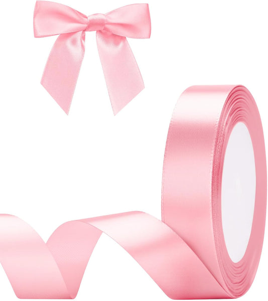 G2PLUS White Stain Ribbons - 22M Thick Fabric Gift Wrap Ribbons for Crafting, Wedding & Valentine'S Day Decoration