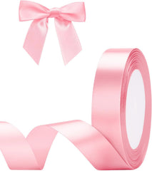 G2PLUS White Stain Ribbons - 22M Thick Fabric Gift Wrap Ribbons for Crafting, Wedding & Valentine'S Day Decoration