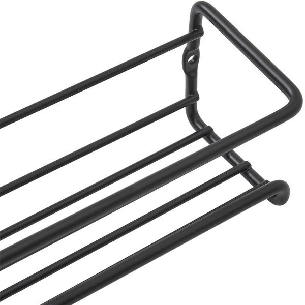 4 pieces, kitchen spice rack combination, no punching seasoning storage rack, metal wall mounted kitchen spice rack, layered storage of spices, seasonings, knives and forks, bathroom toiletries storage rack, cosmetics shelf, black