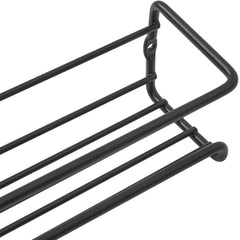 4 pieces, kitchen spice rack combination, no punching seasoning storage rack, metal wall mounted kitchen spice rack, layered storage of spices, seasonings, knives and forks, bathroom toiletries storage rack, cosmetics shelf, black