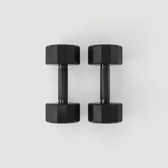 Centr 108Kg Rubber Dumbbell Set with Rack