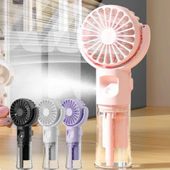 SJMR Portable Rechargeable Handheld Fan – 5-Speed Foldable Mini Fan. USB Powered for Home, Office, Travel, and Outdoor Use