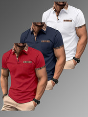 3pcs Set of New Men'S Casual Office Administrative Shirts