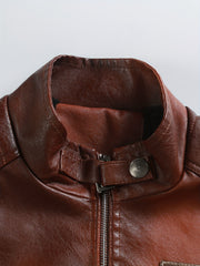Autumn And Winter Small Collar Jacket Male Korean Version Slim Jacket New Trend Motorcycle Jacket Male Bomber Jacket Jacket for Men
