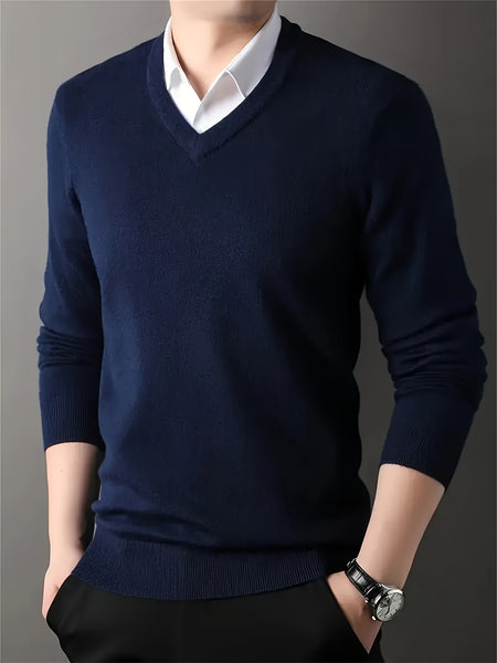 100% Cashmere Men'S Sweater Perfect for Casual Comfort Business Layering The Fabric Is Soft Exceptionally Warm