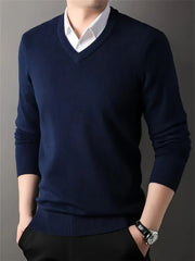 100% Cashmere Men'S Sweater Perfect for Casual Comfort Business Layering The Fabric Is Soft Exceptionally Warm