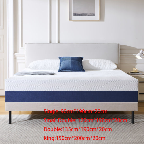 15&18&20&25cm Memory Foam Mattress, Medium Feel with Removable Polyester Cover, Tight Top Knitting Construction, Ideal for Single, Small Double, Double, King Sizes