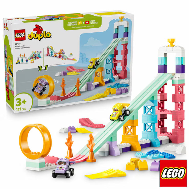 LEGO DUPLO 3 in 1 Creative Ramps with Vehicles - Model 10478 (3+ Years)