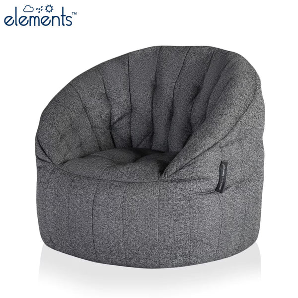 Ambient Lounge Butterfly Lounger Chair Outdoor Bean Bag in Dark Grey