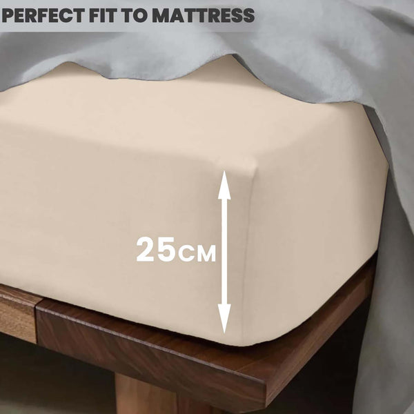 1pc Extra Deep Fitted Sheet, All seasons Bedding Ultra Soft Breathable Microfiber, Wrinkle-Free, Machine Washable, Hotel Quality All Sizes Available