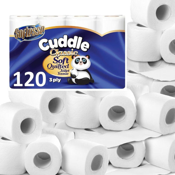 120 SOFTESSE Cuddle 3 Ply Soft Quilted Non Scented Toilet Rolls 60 x 2 Original Toilet Roll Bulk Buy