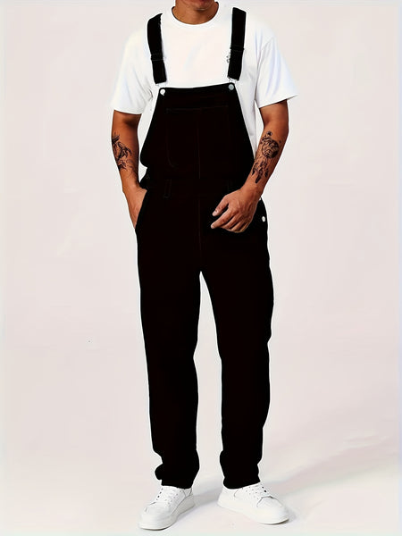 Men'S Casual Washed All-Match Denim Overalls
