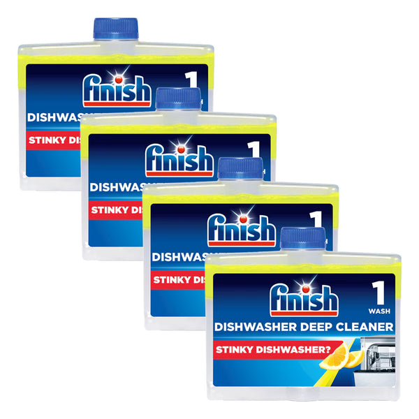 Finish Lemon Sparkle Dishwasher Cleaner, 4 X 250Ml