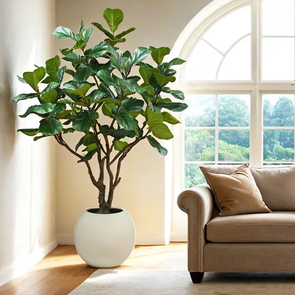 Artificial 8Ft Fig Tree in Planter