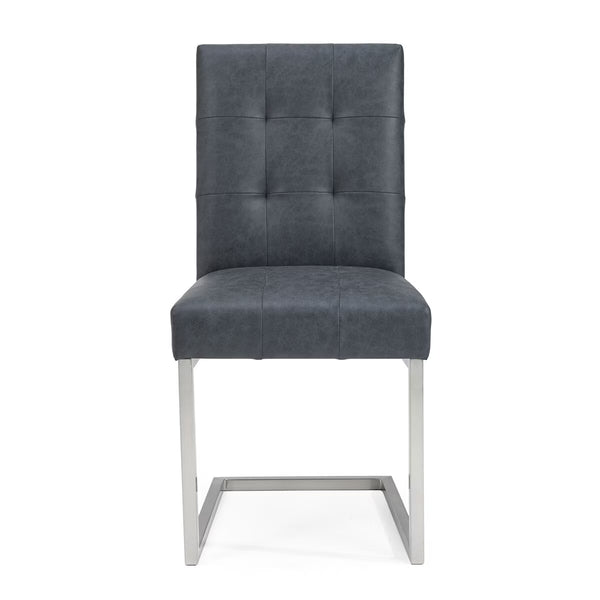 Bentley Designs Tivoli Mottled Black Faux Leather Cantilever Dining Chair, 2 Pack